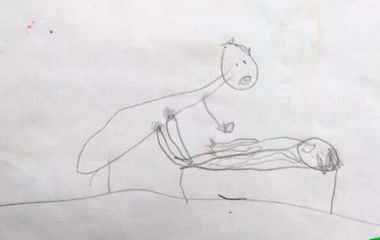 Niña de 5 años revela en un dibujo que era violada por un pastor evangélico
