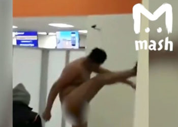 Mexicano es detenido por bailar desnudo en el aeropuerto de Moscú
