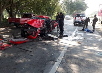 Un lesionado en accidente de tránsito en autopista a Santa Ana