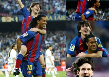El 1 de mayo del 2005 Messi marcó su primer gol con el FC Barcelona