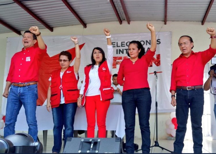 Precandidatos del FMLN hacen un llamado conjunto a la unidad del partido