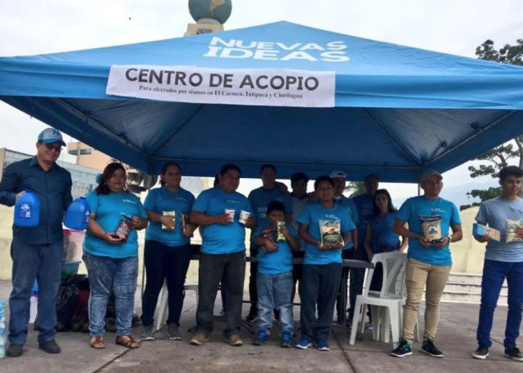 Nuevas Ideas recolecta víveres para afectados de enjambre sísmico