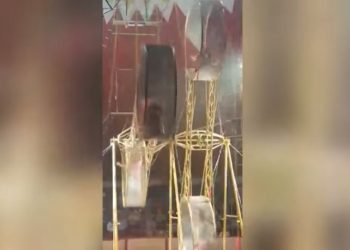 Captan acróbata cayendo desde una altura de 11 metros