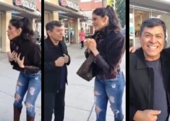 (VIDEO) Álvaro Torres canta a dúo con Ana Bárbara en el Paseo de la Fama en Hollywood