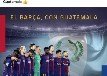 El Barcelona envió su mensaje a las víctimas del volcán de fuego