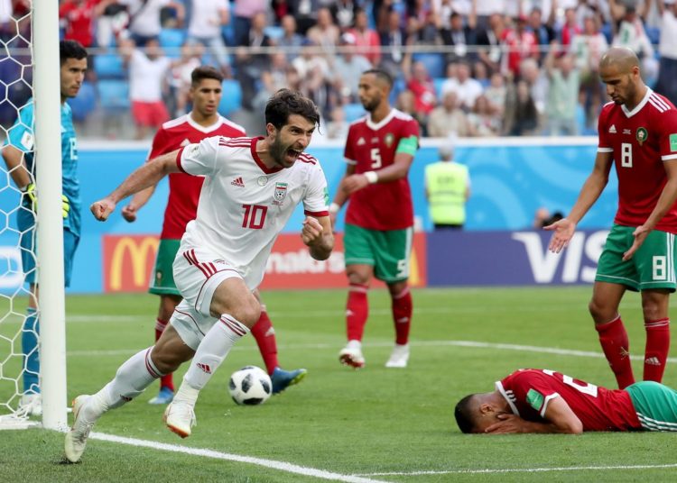 Con un gol en tiempo de descuento, Irán venció a Marruecos
