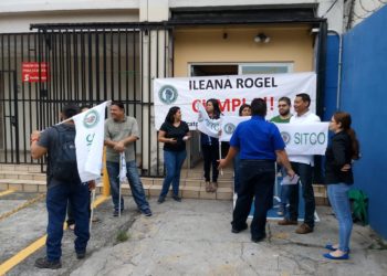 Sindicalistas en contra de la Ley de Servicio Público