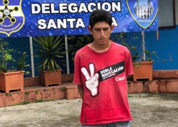 David Eliseo Torres Ramírez, de 21, fue capturado este jueves 28 de junio en Santa Ana, por delito de violación sexual./ Foto: PNC