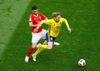 Suecia venció a Suiza 1-0 y se clasificó a los cuartos de final en Rusia 2018