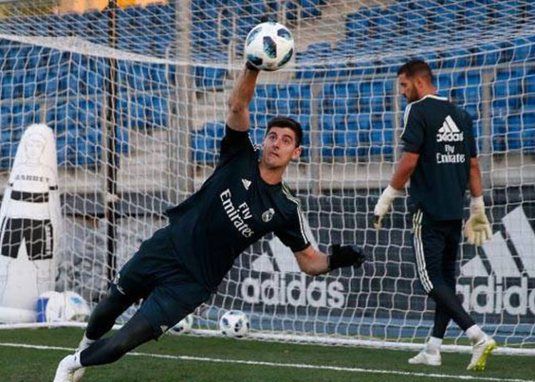Courtois se entrena y Lopetegui dirige una sesión con cinco porteros
