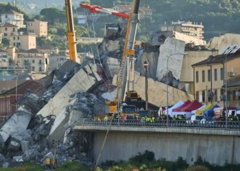 VIDEO: Momento exacto del derrumbe del puente de Génova