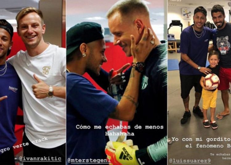 Neymar visitó al plantel del Barcelona y reavivó los rumores sobre un posible regreso