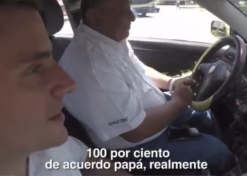 Carlos Calleja recorre San Miguel en taxi