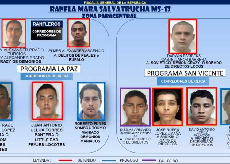 “Ramfleros” de la MS son desarticulados en La Paz, San Vicente y San Salvador