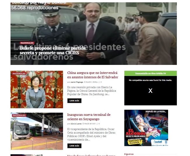 Diario La Página sube en el ranking de sitios web más visitados en El Salvador