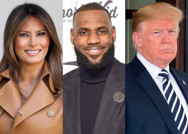 Melania apoya a la estrella de la NBA LeBron James después de que Trump lo insultara