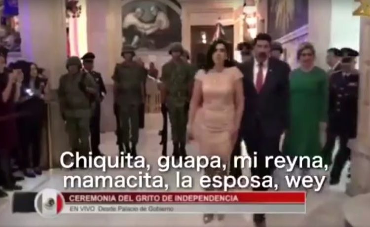 VIDEO: Dejan micrófono abierto en transmisión del grito de Independencia en México