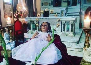 Denuncian robo de la imagen Virgen Niña en iglesia El Calvario