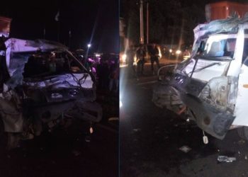 Dos menores resultan lesionados en triple accidente en Santa Ana