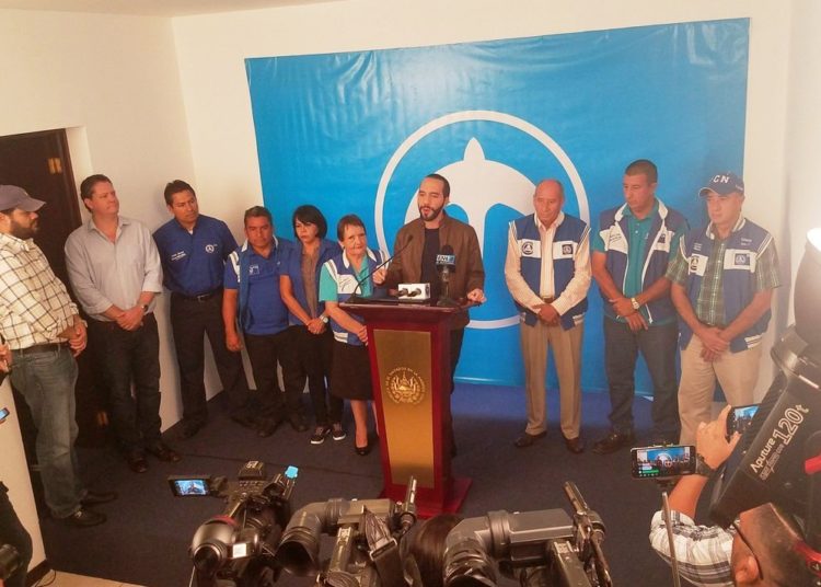 Concejales y directivos municipales del PCN brindan respaldo a candidatura de Bukele