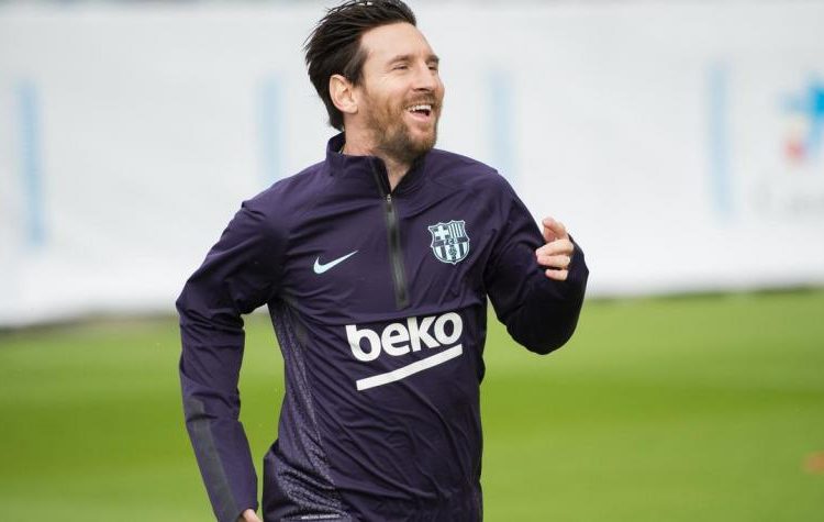 Messi vuelve a entrenar tras dos semanas de inactividad por su lesión