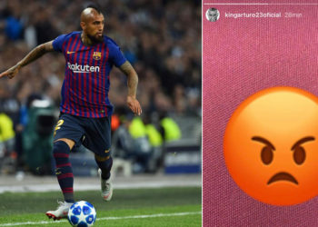 Arturo Vidal, furioso por jugar sólo cuatro minutos