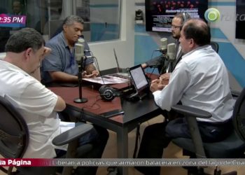 Atilio Pérez de Maticez y Juan Carlos Flamenco, coordinador del concierto de Rubén Blades