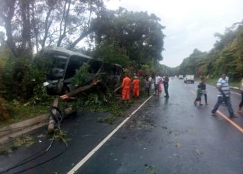 Accidente esta tarde: Bus de la 301 choca en km 56 de la Panamericana