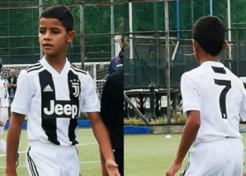 El hijo de Cristiano Ronaldo encantó a su padre con dos goles fantásticos