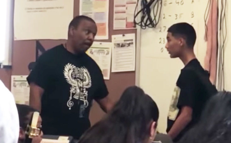 Maestro golpea a un alumno que lo provocó con gritos e insultos raciales