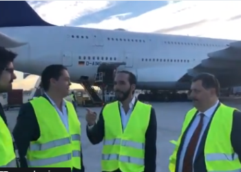 Bukele se reúne con ejecutivos de Lufthansa para exponer proyecto de aeropuerto en La Unión