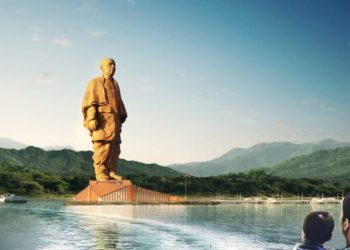 Así se ve desde el espacio la estatua más grande del mundo