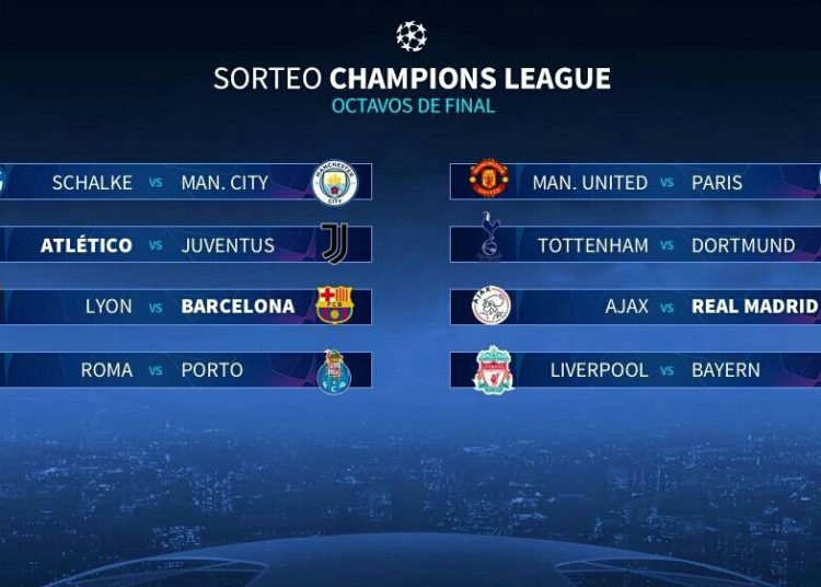 Ajax-Real Madrid, Lyon-Barça y Liverpool-Bayern , en octavos de Champions League
