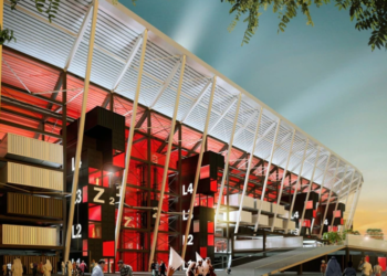 El estadio desmontable que puede ser utilizado en los próximos «3, 4 o 5 Mundiales»