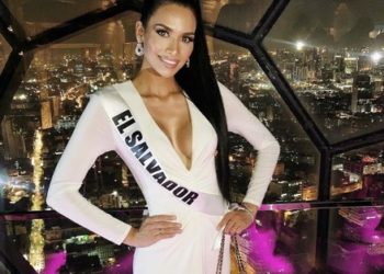 (FOTOS) ¡Espectacular! El Salvador se lució en preliminar de Miss Universo con un vestido bordado en oro