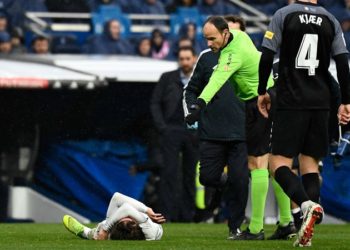 Así quedó el ojo de Modric tras el choque sufrido en el partido contra el Sevilla