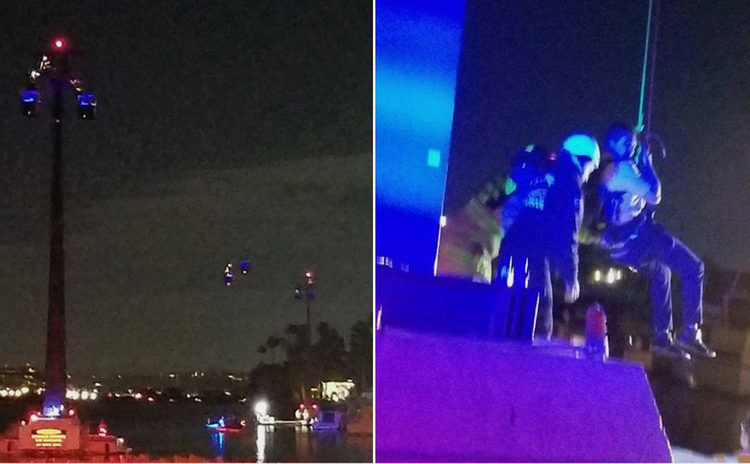 (VIDEO) Varias personas quedan colgadas a más de 20 metros de altura en un SeaWorld de EE.UU.