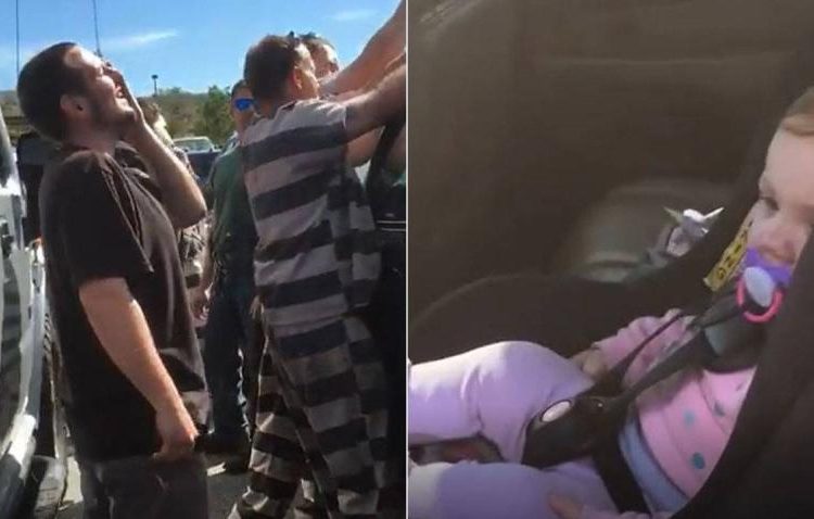 (VIDEO) Presos salvan a bebé que quedó encerrada en una camioneta