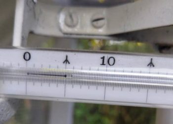 Termómetro llega a 5 grados en Los Naranjos