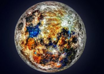 La espectacular imagen que muestra por primera vez los colores ocultos de la Luna