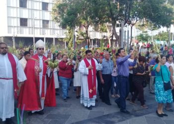 (FOTOS) Feligresía inicia Semana Santa con procesión de Ramos