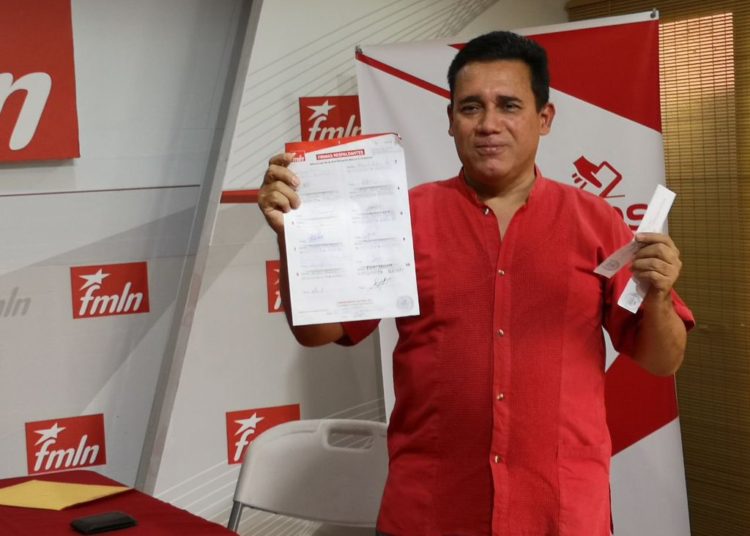 Valencia se inscribe como candidato a SG del FMLN: “No vengo a fingir, ni asolapar nuestros errores”