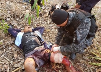 Policía auxilia a pandillero herido que los atacó en Ahuachapán