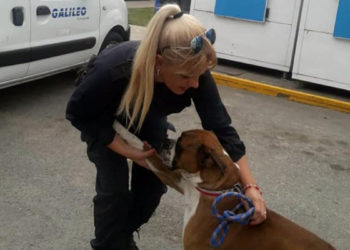 (VIDEO) La lección de una policía a una mujer por maltratar a su perro