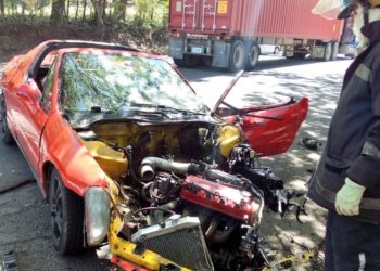 Accidente de tránsito deja dos lesionados en San Miguel