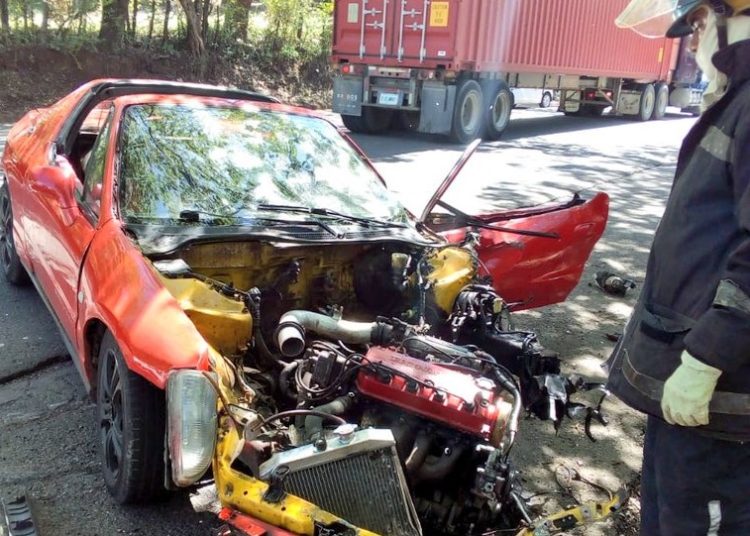 Accidente de tránsito deja dos lesionados en San Miguel