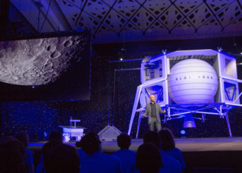 Jeff Bezos presentó un módulo espacial para misiones a la Luna