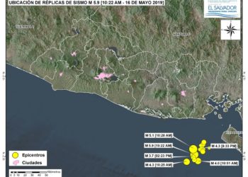 Reportan 12 réplicas tras sismo magnitud 5.9