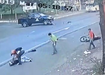 (VIDEO) Mujer muere en accidente de tránsito en San Miguel