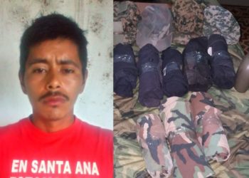 Capturan a marero con uniformes de la PNC y Fuerza Armada